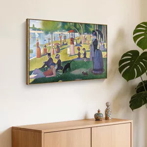 Жикле, картина маслом, знаменитая картина Жоржа Сёра, Воскресный полдень на острове Ла-Гранд-Жатт, пейзаж, декоративная живопись, гостиная, спальня, подвесная картина