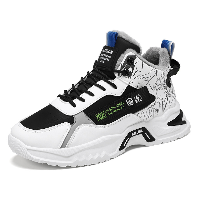 Zapatos masculinos de invierno nuevos zapatos transpirables de alta gama tendencia masculina 100 zapatos de papá deportivos con suela gruesa y zapatos de algodón cálidos de terciopelo image 6