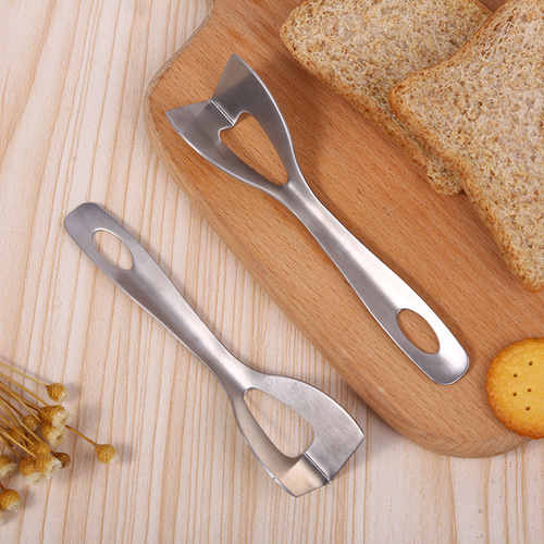 304 stainless steel butter knife, baking tool four corner slicing cutter scraper butter spreader, factory wholesale