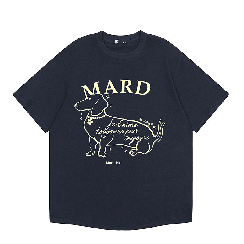 【カウンター品質】韓国マルディトレンドブランド半袖Tシャツリトルデイジードーマンプリントラウンドネックピュアコットンクロスボーダー|undefined