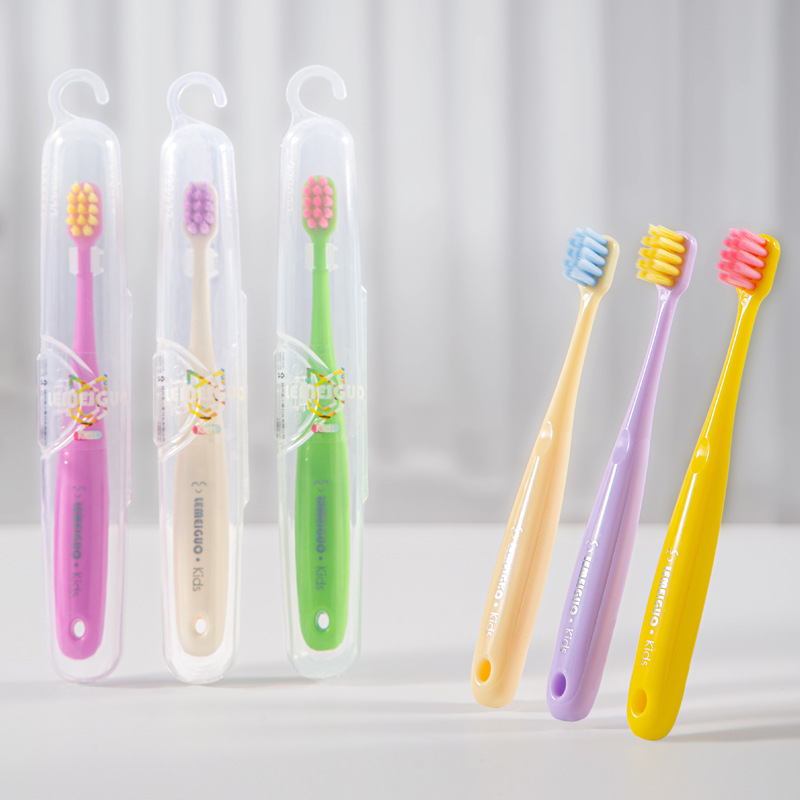 Haoniu Kidsren's Toothbrush Soft-Bristled Household High-End Transparent Independent Packaging 3-6-9-12 Years Old Baby Toothbrush Wholesale