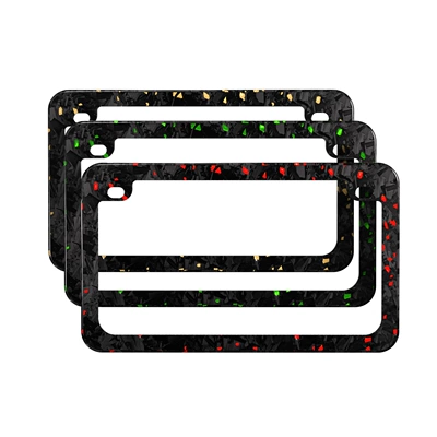 Suitable for Forged Patterned Colorful Motorcycle License Plate Frames, License Plate Protective Covers, and American Standard Racing Carbon Fiber License Plate Frames