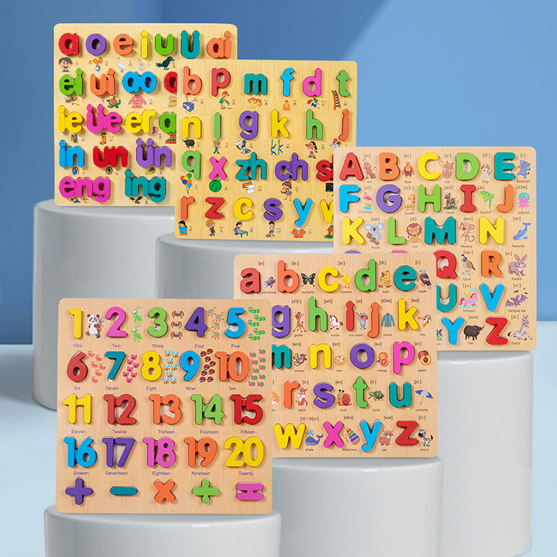 Early Education Digital Puzzle Children's Educational Pegboard Pinyin Letter Matching Building Blocks Toy Assembly Wooden Panels Early Education Digital Puzzle Children's Educational Pegboard Pinyin Letter Matching Building Blocks Toy Assembly Wooden Panels