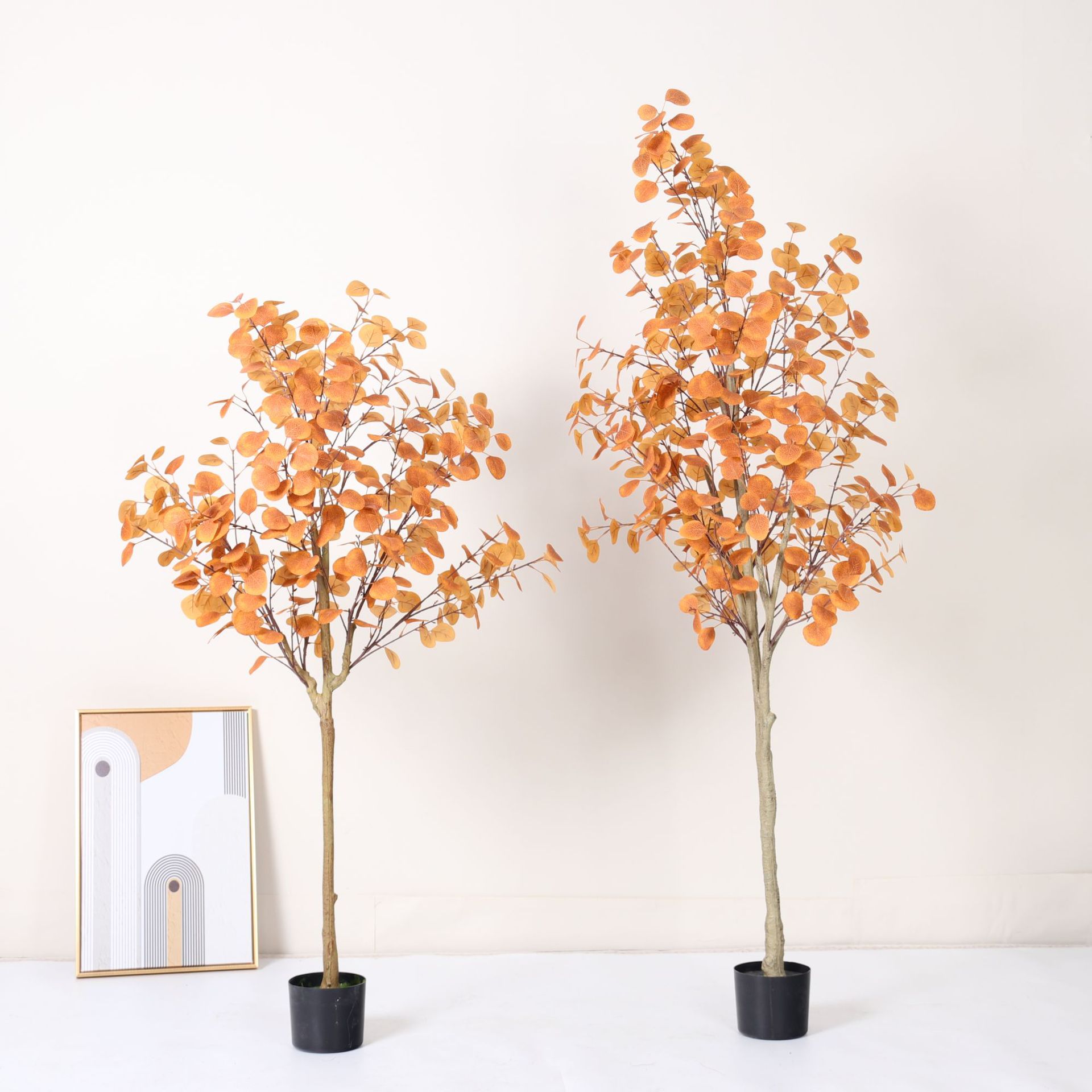 Simulación de plantas verdes, árboles de dinero, eucalipto, árboles falsos, plantas en macetas, plantas biónicas de piso, decoración de interiores y salas de estar