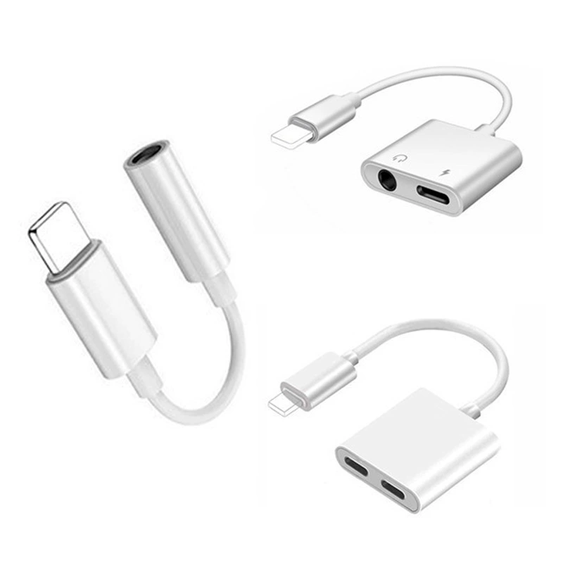 Apple, совместимый заряд наушников, 2 в 1, 3.5 мм