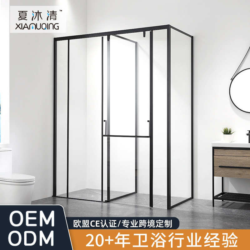 T-Shaped Shower Room with 304 Stainless Steel Single-Door Dual-Purpose Wet and Dry Separation Shower Room Glass Door Shower Room Project T-Shaped Shower Room with 304 Stainless Steel Single-Door Dual-Purpose Wet and Dry Separation Shower Room Glass Door Shower Room Project
