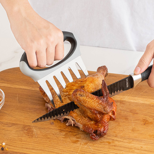 Stainless steel bear claw meat splitter BBQ barbecue tool chicken separator fork meat splitter meat tearer splitter