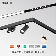 智能磁吸轨道灯天猫精灵客厅酒店无边框射灯涂鸦Zigbee线条灯