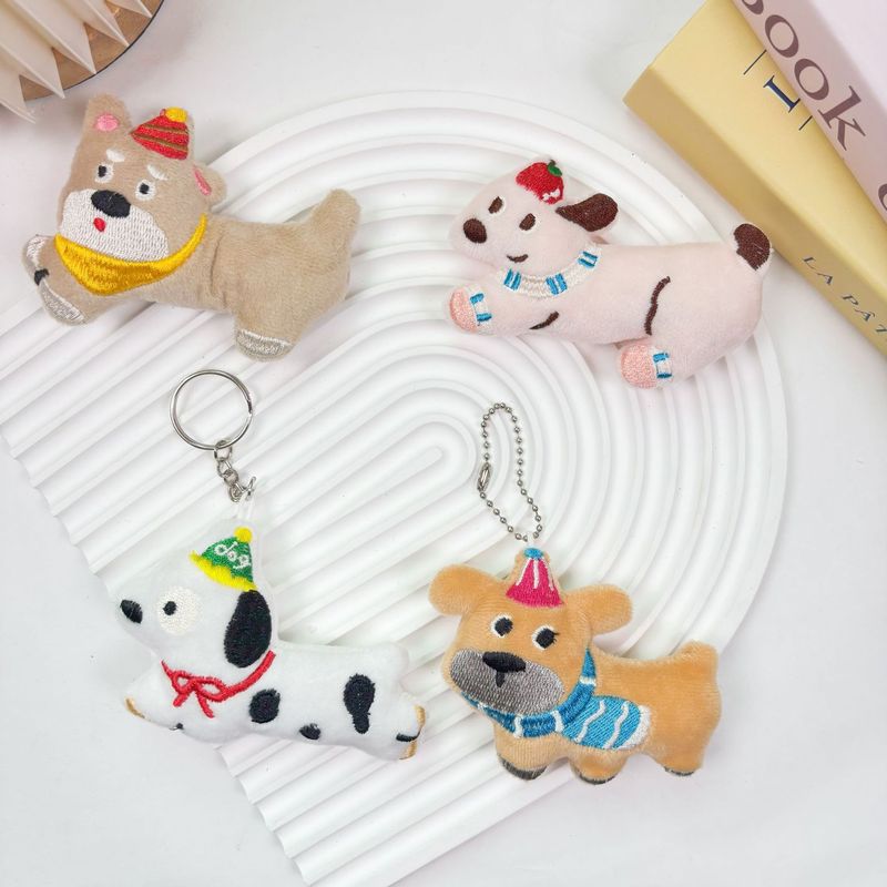 新しいスカーフ子犬ぬいぐるみペンダントキーホルダーバッグペンダント diy ブローチヘアアクセサリー犬アクセサリーアクセサリー|undefined