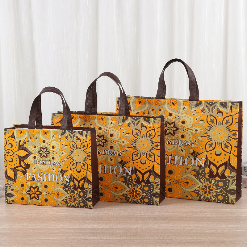 Bolsas de tela no tejida portátiles impresión creativa de gran capacidad bolsas de compras no tejidas bolsas de regalo de logotipo publicitario de presión en caliente