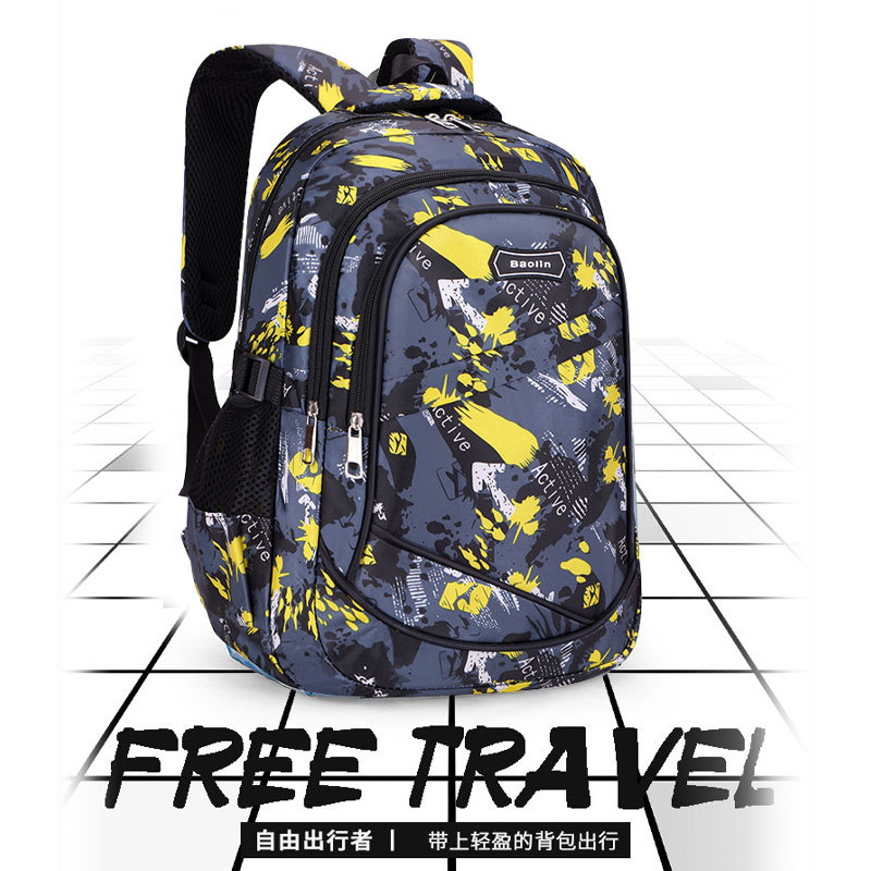 Fábrica al por mayor transfronteriza nueva moda de hombre mochila costura bolsa de viaje mochila deportiva camuflada de gran capacidad