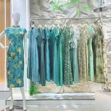 茉希品牌撤柜25夏100%连衣裙新式名族风天丝棉麻外贸走份批发尾货