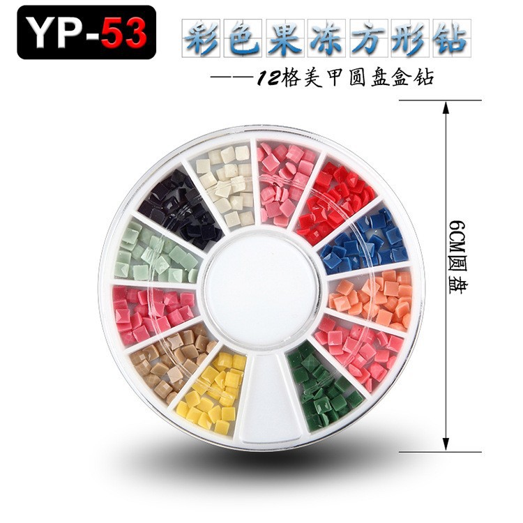 Accesorios para decoración de uñas con forma especial, diamantes de imitación de resina, tachuelas metálicas iridiscentes, caja de diamantes de imitación mixtos de 12 compartimentos, fabricante de materiales con forma especial, venta al por mayor