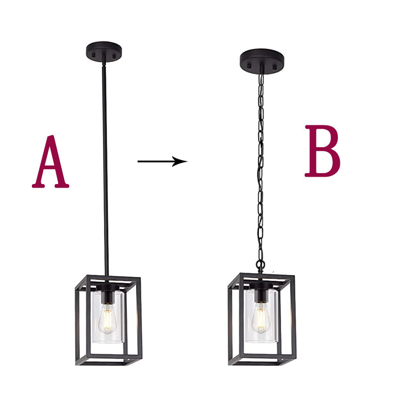 Amazon Meigu Iron Chandelier Single-head Glass Iron Frame Retro Style Lamps Five-head Glass Iron Grid Island Lamp Amazon Meigu Iron Chandelier Single-head Glass Iron Frame Retro Style Lamps Five-head Glass Iron Grid Island Lamp