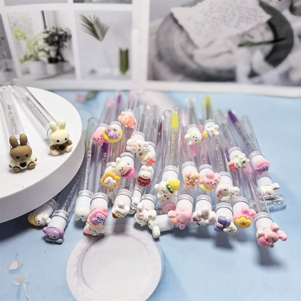 Cross-Border Easter Series Test Tube Eyelash Brush Cartoon Rabbit Eyelash Brush Rabbit Ears Easter Egg Disposable Eyelash Brush