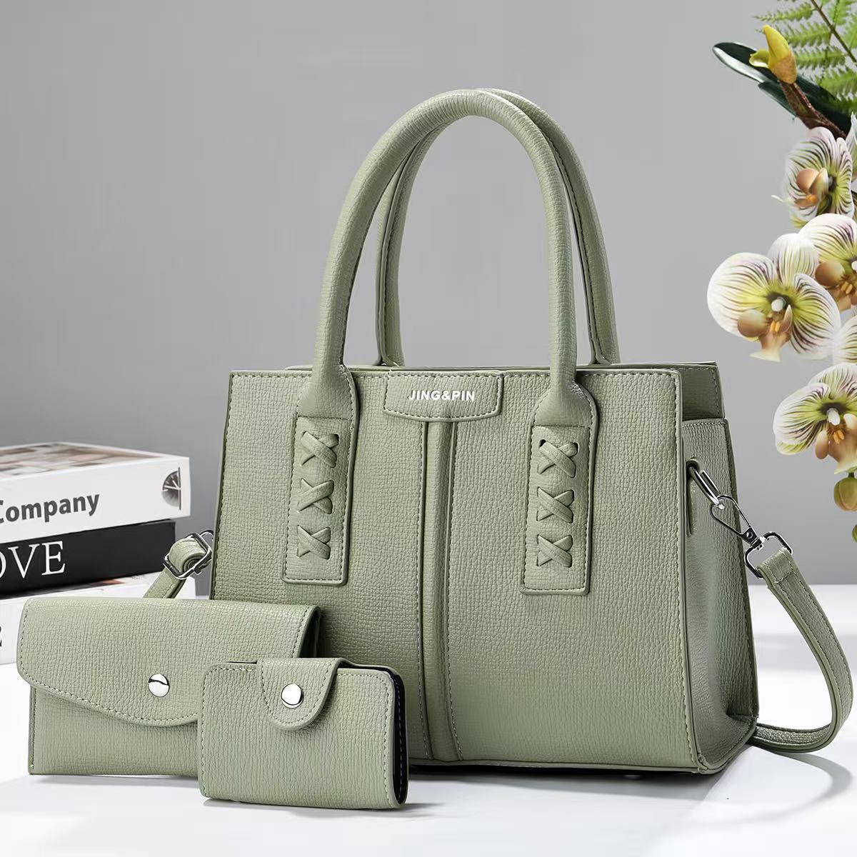 Bolso de tres piezas, bolso de moda de atmósfera, bolso de hombro casual simple, bolso de hombro universal transfronterizo bqgs