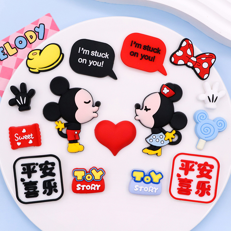 Soft Rubber Mouse Couple Toothbrush Cup Wedding Couple Storage Box Decorative Hole Slippers Refrigerator Patch Material