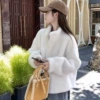 Winter, quilted, fitted, ivory