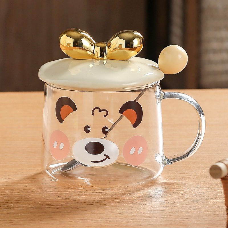 オフィスの漫画のグラスのレリーフの3dかわいいマグカップの牛乳はコップの会社の贈り物を飲みます。|undefined