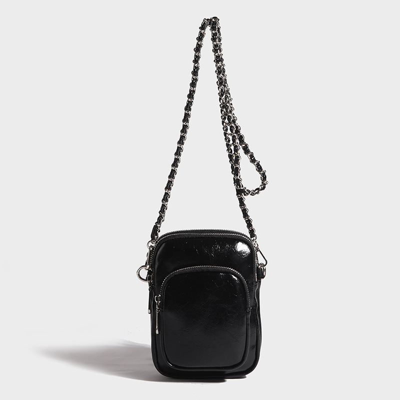 Bolsos de mujer 2025 nuevo bolso de cadena de rombos de moda coreana bolso pequeño de mensajero de un solo hombro bolsa de teléfono móvil en stock bags