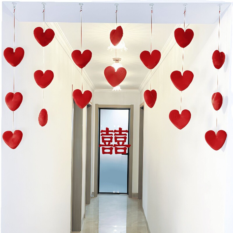 Door Curtain Decorations, Indoor Door Hangings, Dormitory Partition Curtains, Bedroom Counter String Curtains, Cute Girly Hearts