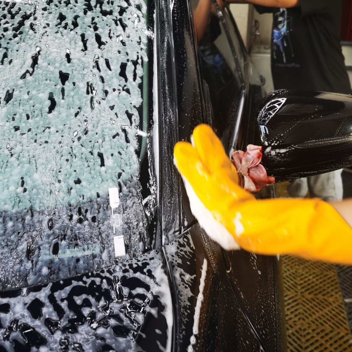 Guantes de limpieza de invierno para lavado de automóviles y curado de lana, guantes de látex de lana, procesamiento al por mayor de tela de lana doméstica