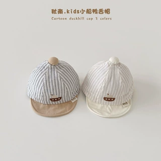 秋南 婴儿帽子春秋薄款可爱超萌鸭舌帽小月龄宝宝夏季遮阳棒球帽