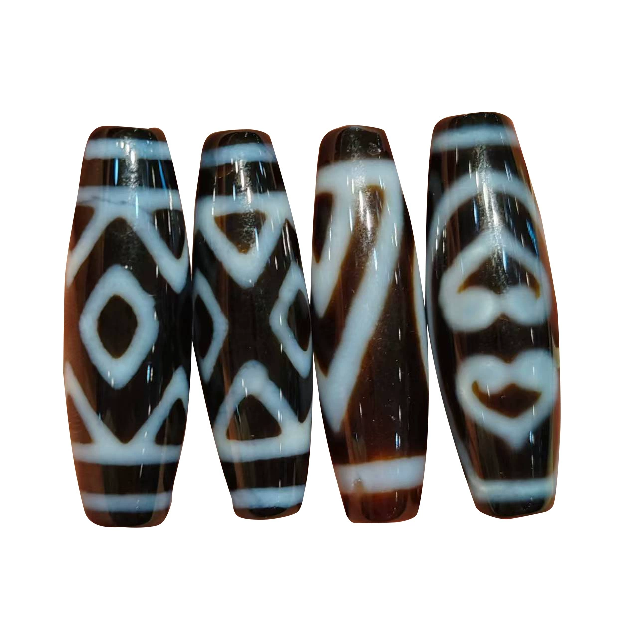 Ethnic glossy agate polishing cloth, necklace from pearl, pendant, accessory