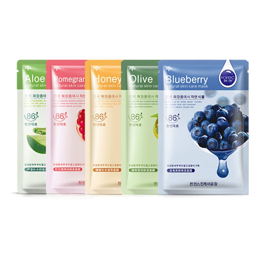 Маска Хан Чан с черникой и алоэ вера, успокаивающая восстанавливающая отбеливающая маска, увлажняющая маска для женщин, двухслойная маска, оптовая продажа