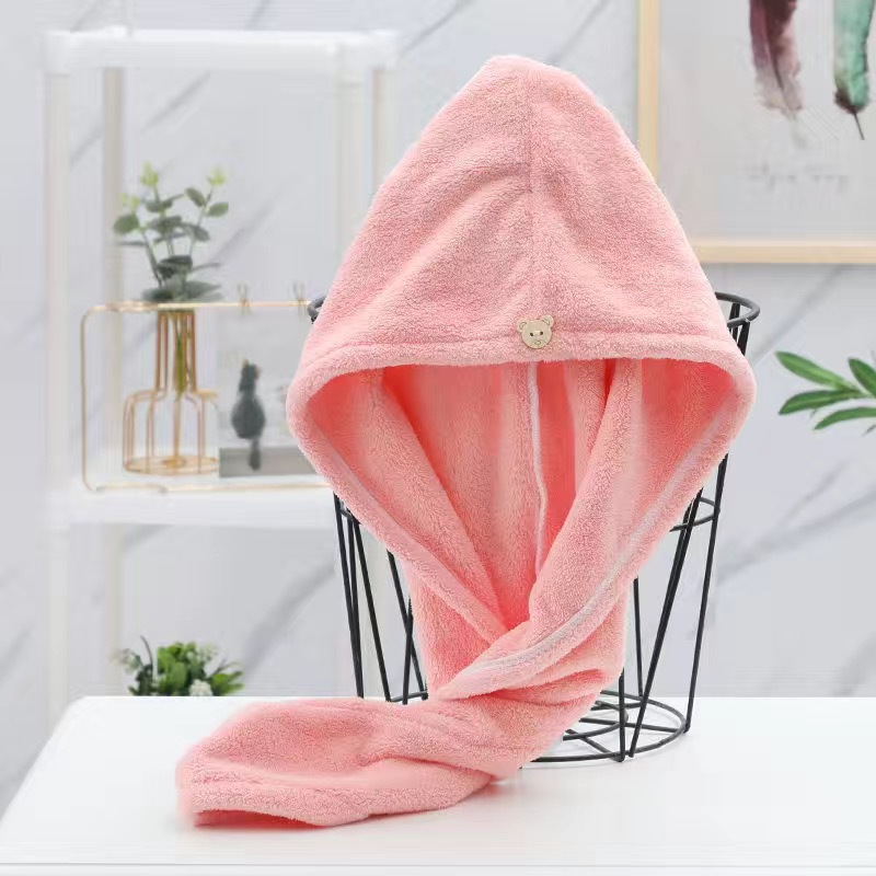 Thick High-density Coral Fleece Dry Shampoo Hat, Absorbent Edge Turban Dry Bath Cap, Quick-drying Autumn/Winter Head Scarf, Wholesale