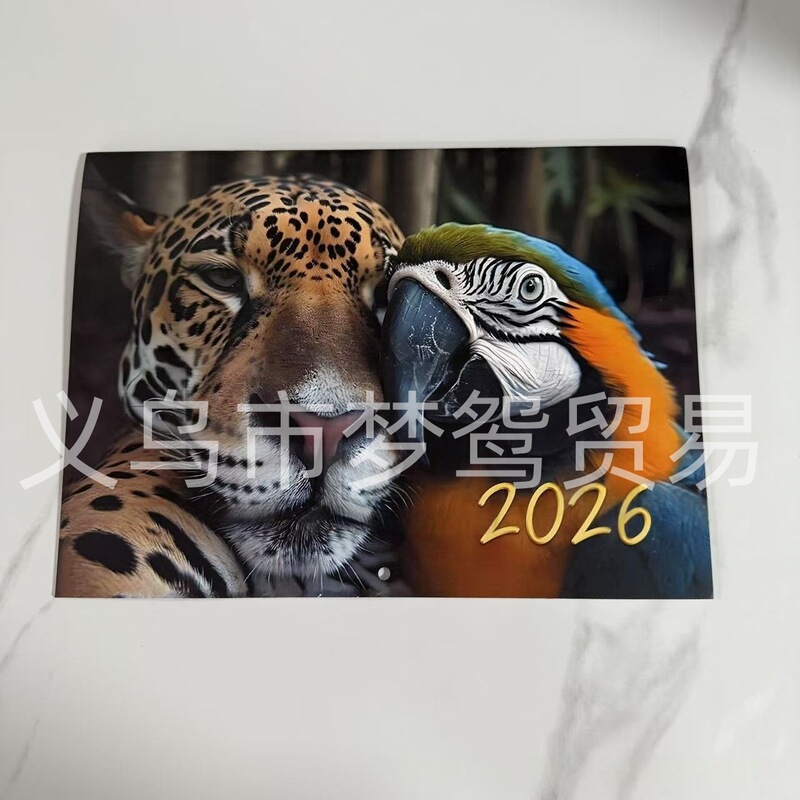 2026年跨境TEMU亚马逊外贸英文歌词猫咪女性桌面日历挂历|undefined