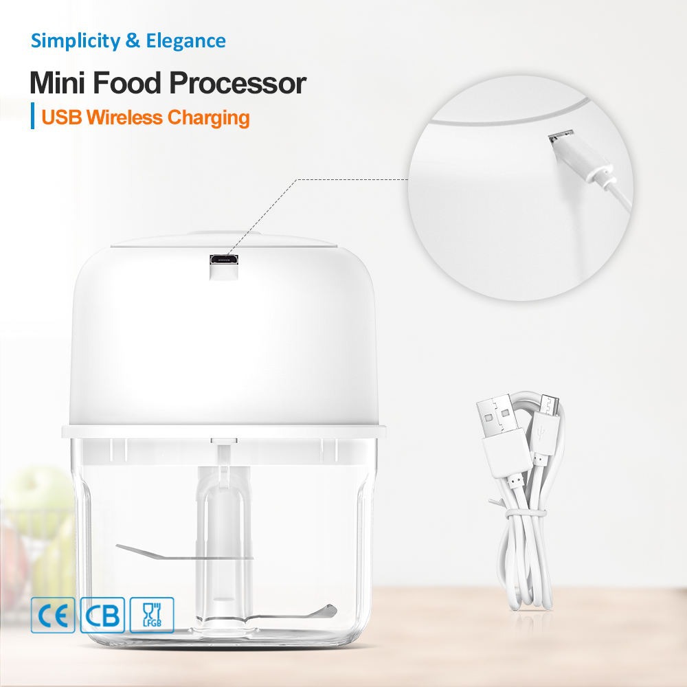 Factory Direct Sales Wireless Mini Electric Meat Grinder, Quick Garlic Meat Mixer, Food Supplement Stuffing Mixer