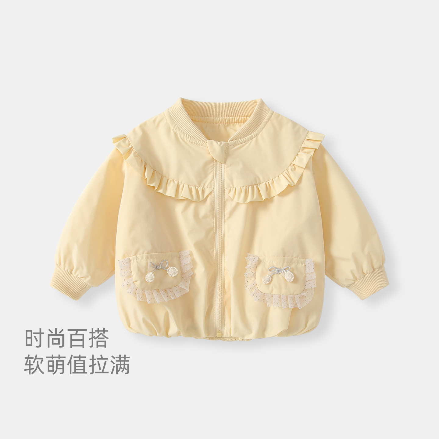 Baby jacket, autumn style, 2026 new style, baseball jacket for girls, super cute autumn girls' jacket.