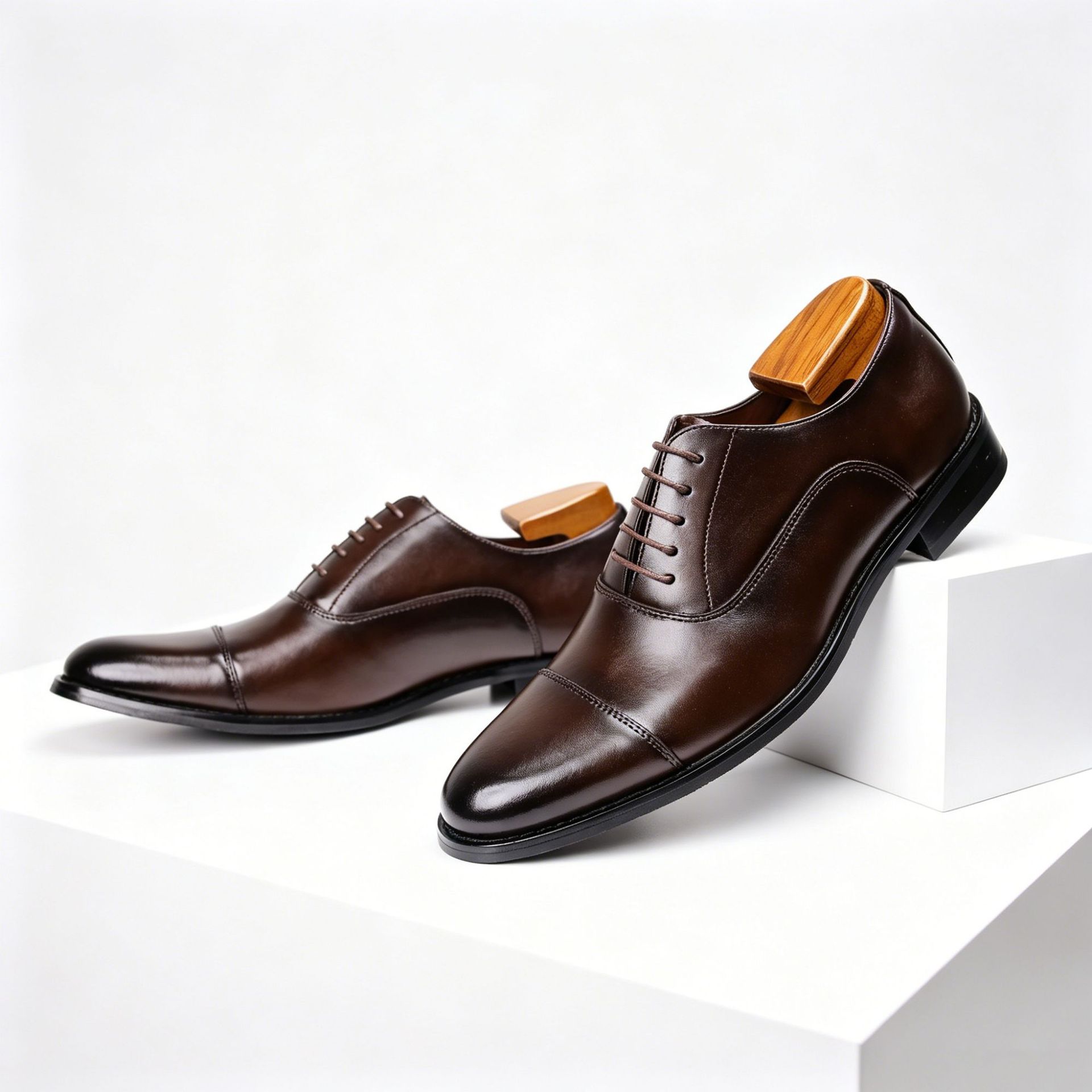Zapatos de cuero zapatos de negocios para hombres Oxford zapatos de hombre cuero genuino desgaste formal zapatos de cuero para hombres de tres articulaciones zapatos de cuero de altura oculta estilo británico image 5