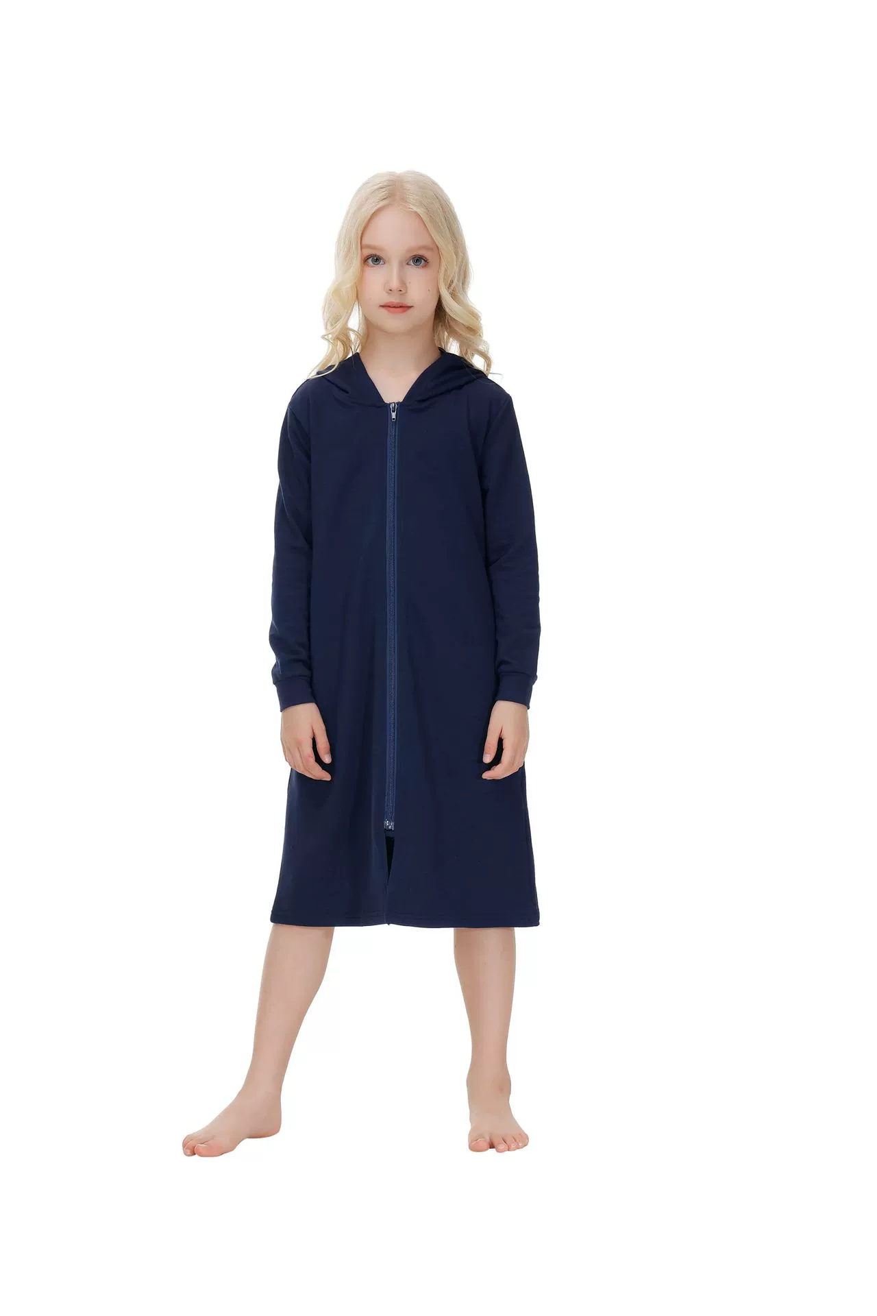  Cartoon demi-season comfortable pijama for men and women with zipper, long bathrobe, European style, for teenagers
