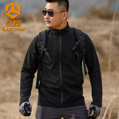 Angken Spring & Autumn Tactical Jacket for Men: Lightweight, Waterproof, Breathable, Outdoor-Ready, Stretchy, Loose-Fit Coat with Multiple Pockets