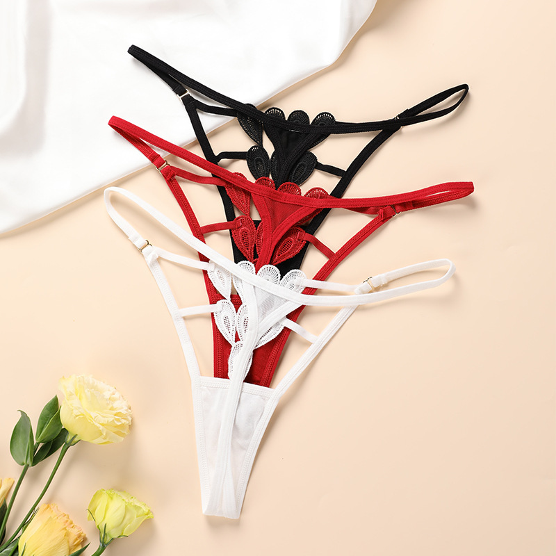 Fun Tape Temptation T-shaped Trousers for Girls European and American plus size Sexy Cotton Crotch Lace One String T-shaped Underwear for Women