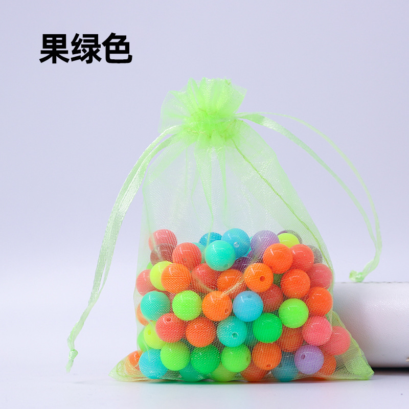 透明白色巾着袋糸袋通気性ジュエリーギフト収納包装袋化粧品包装網糸袋卸売り|undefined
