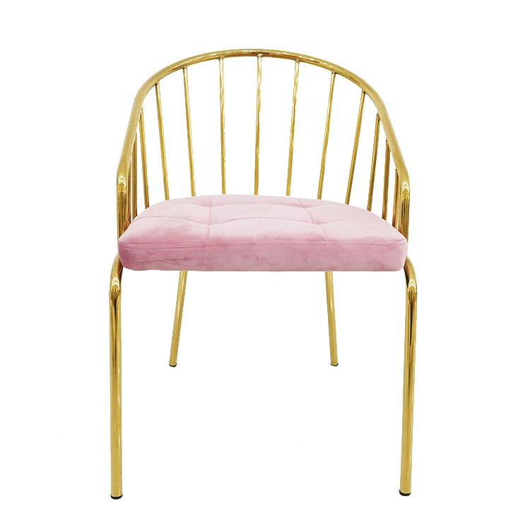 Silla de comedor italiana de exportación de silla de comedor de metal silla de reposabrazos simple silla con respaldo de lujo ligero image 6