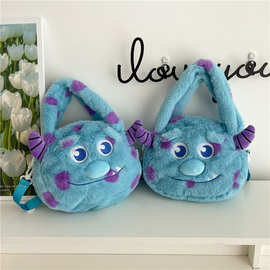 批发新款毛绒包包秋冬卡通可爱少女单肩包丑萌企鹅双肩包儿童背包