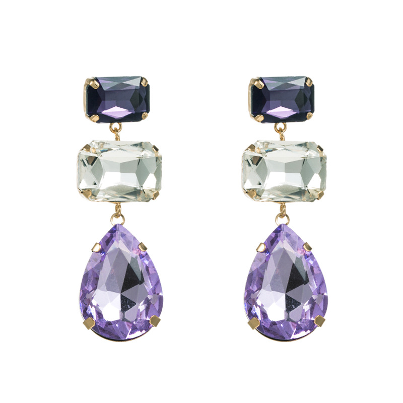 Women'S Gender 1 Pair Fashion Geometric Alloy Rhinestones Earrings