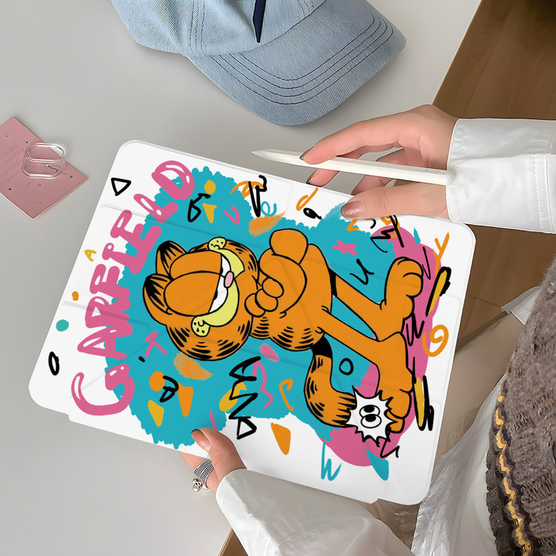 Graffiti Garfield Ipadpro 11inch Air6 Tablet Mini7 Protective Case 7/8/9 Generation A16 Protective Case Anti-Fall