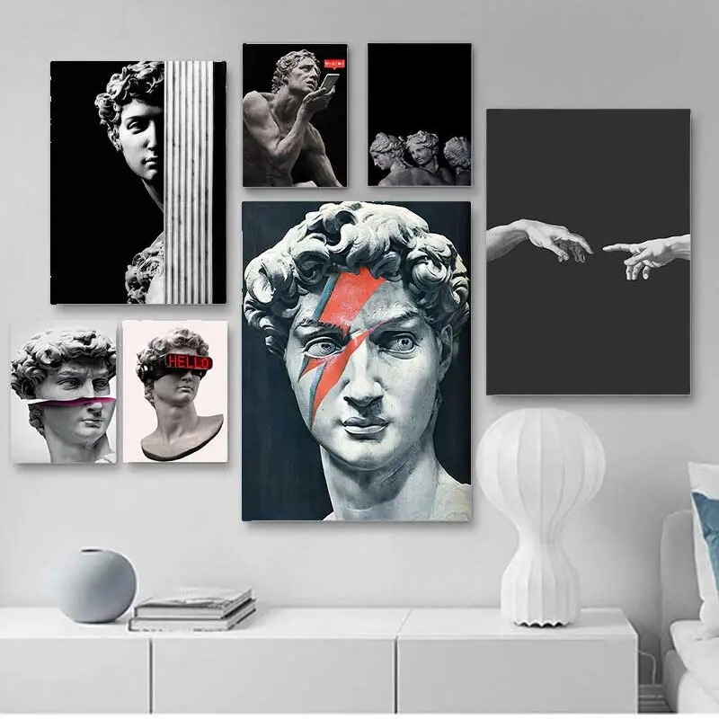 David David Statue Poster Print Amazon SHEIN AliExpress Temu Canvas Oil Core