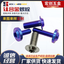 厂家现货钛合金螺栓摩托车标准TC4法兰头钛合金圆柱头内六角M3