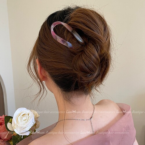 New Simple U-Shaped Hair Pin for Women, High-End Retro Ball Head Hairpin, Versatile Hair Comb for Daily Use