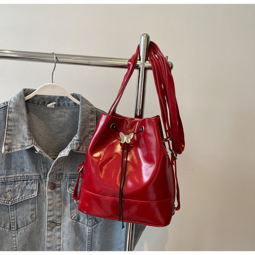 Korean Style Fashion Dual Shoulder Bag for Women, Trendy Summer Single Shoulder Bag, High-Quality, Versatile, Stylish, Underarm Water Barrel Bag