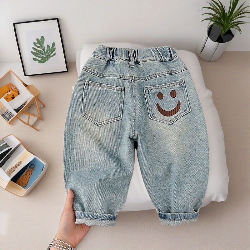 레트로 스마일리 청바지