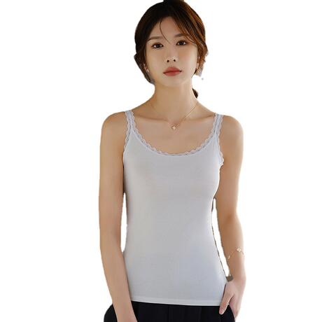2026 Modal Cotton Summer Lace Trim Camisole for Women, Plus Size Slim Fit Outerwear and Inner Layer Base Shirt Top
