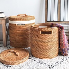 越南手工藤编脏衣篓脏衣服玩具收纳筐洗衣筐脏衣桶