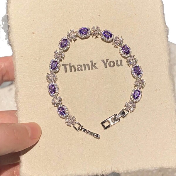 purple fashionable sophisticated cute bracelet with bow